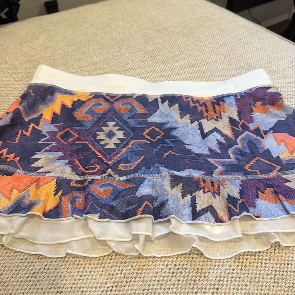 NWT Sofibella UV Colors Doubles 13 Inch Womens Tennis Skirt Size Large
